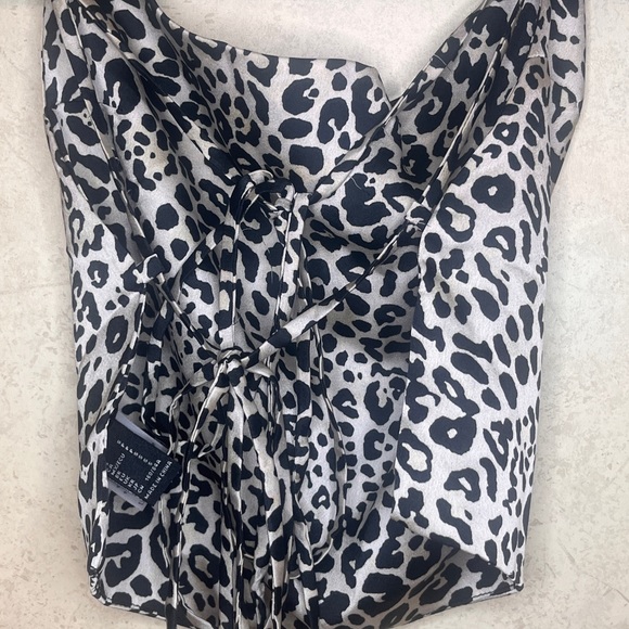 Leopard Tie-Back Cropped Cami NWT - Picture 8 of 10
